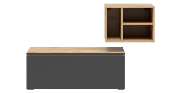 REGALELEMENT Graphitfarben, Eichefarben  135/33/40 cm  - Eichefarben/Graphitfarben, MODERN, Holzwerkstoff (135/33/40cm) - Carryhome