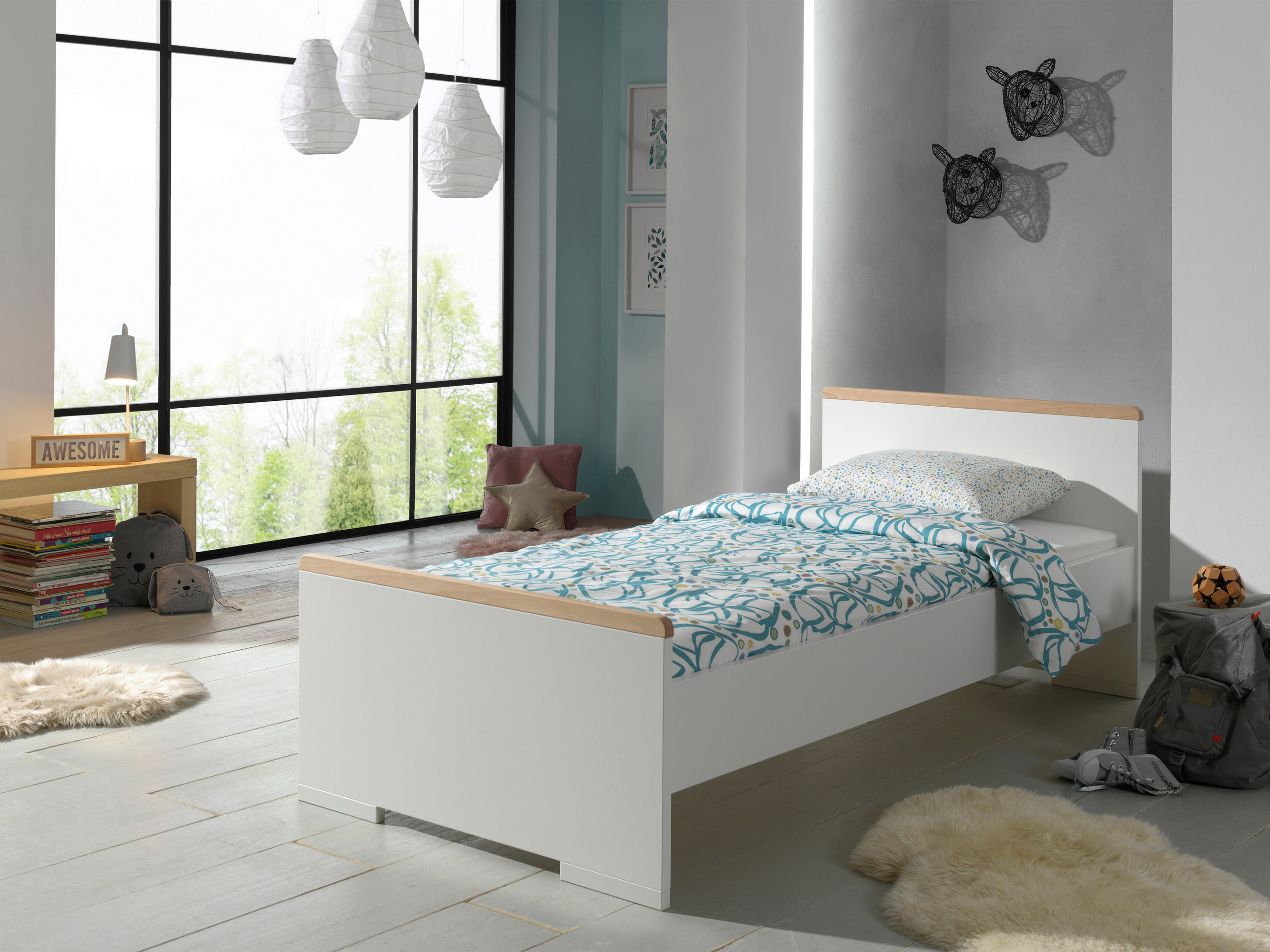 BETT 90/200 cm  in Weiß  - Weiß, MODERN, Holzwerkstoff (90/200cm) - MID.YOU