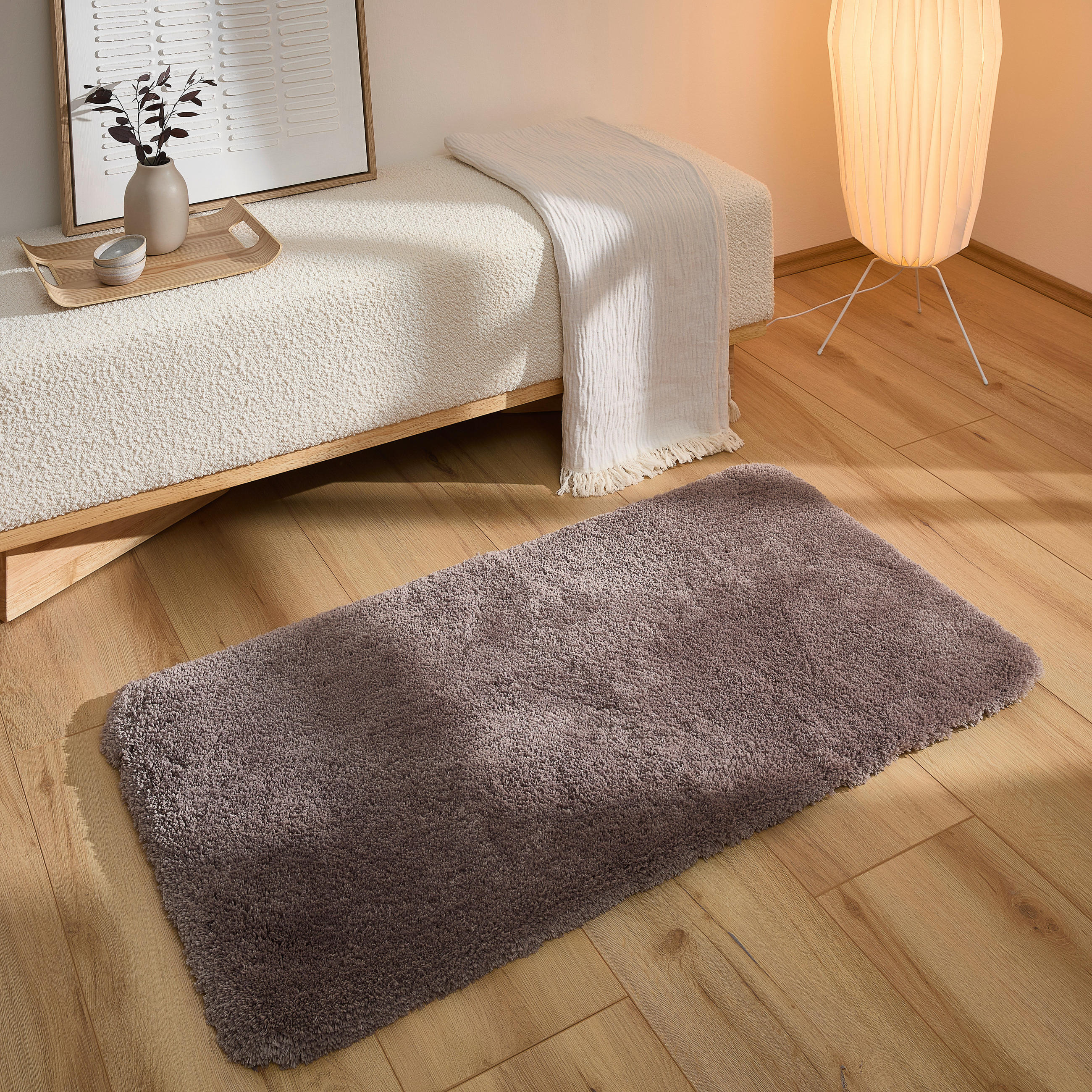 KOBEREC S VYSOKÝM VLASEM, 60/110 cm, šedavě hnědá - šedavě hnědá, Konvenční, textil/plast (60/110cm) - Boxxx