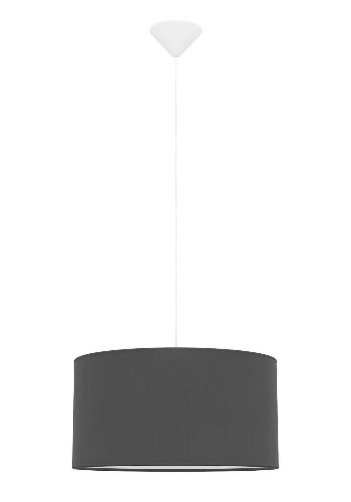 FÜGGŐLÁMPA  - grafitszürke, Design, műanyag/textil (40cm)