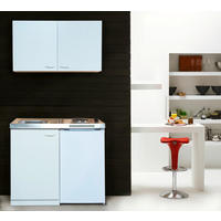 MINIKÜCHE 100 cm   in Weiss  - Weiss, Modern, Holzwerkstoff/Kunststoff (100cm) - Respekta