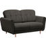 ZWEISITZER-SOFA Dunkelbraun - Dunkelbraun, Design, Holz/Textil (154/90/93cm) - Hom`in ZWEISITZER-SOFA Dunkelbraun - Dunkelbraun, Design, Holz/Textil (154/90/93cm) - Hom`in