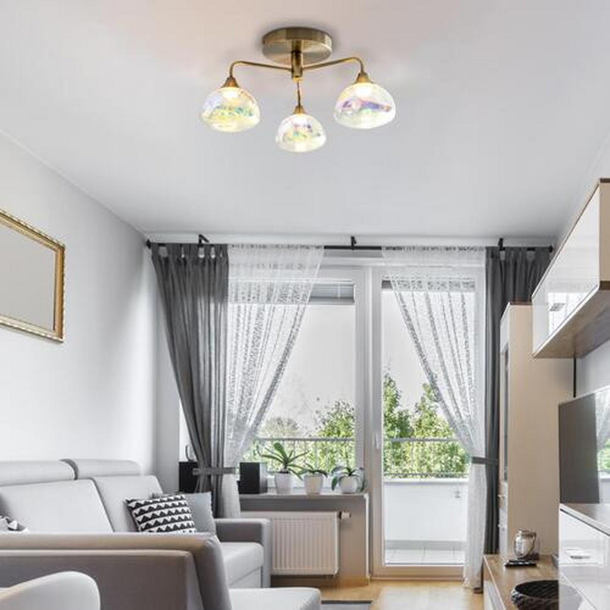 LED-DECKENLEUCHTE   - Messingfarben, Design, Metall (19,5cm) - Näve