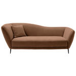 RÉCAMIERE Braun Chenille Zierkissen, Rücken echt  - Schwarz/Braun, KONVENTIONELL, Textil/Metall (224/70/97cm) - Hom`in