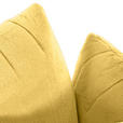 BIGSOFA Plüsch Gelb  - Gelb/Schwarz, KONVENTIONELL, Kunststoff/Textil (240/78/107cm) - Carryhome
