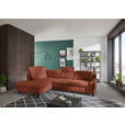 ECKSOFA in Chenille Rostfarben  - Rostfarben/Schwarz, KONVENTIONELL, Textil/Metall (200/281cm) - Carryhome