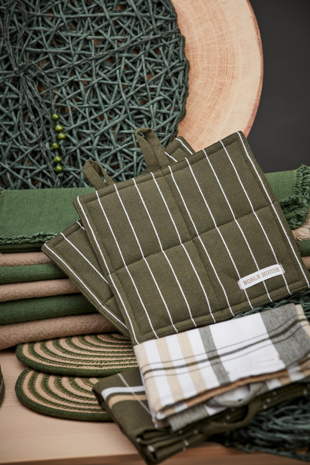 GRYTLAPP mörkgrön  - mörkgrön, Basics, textil (20/20cm)