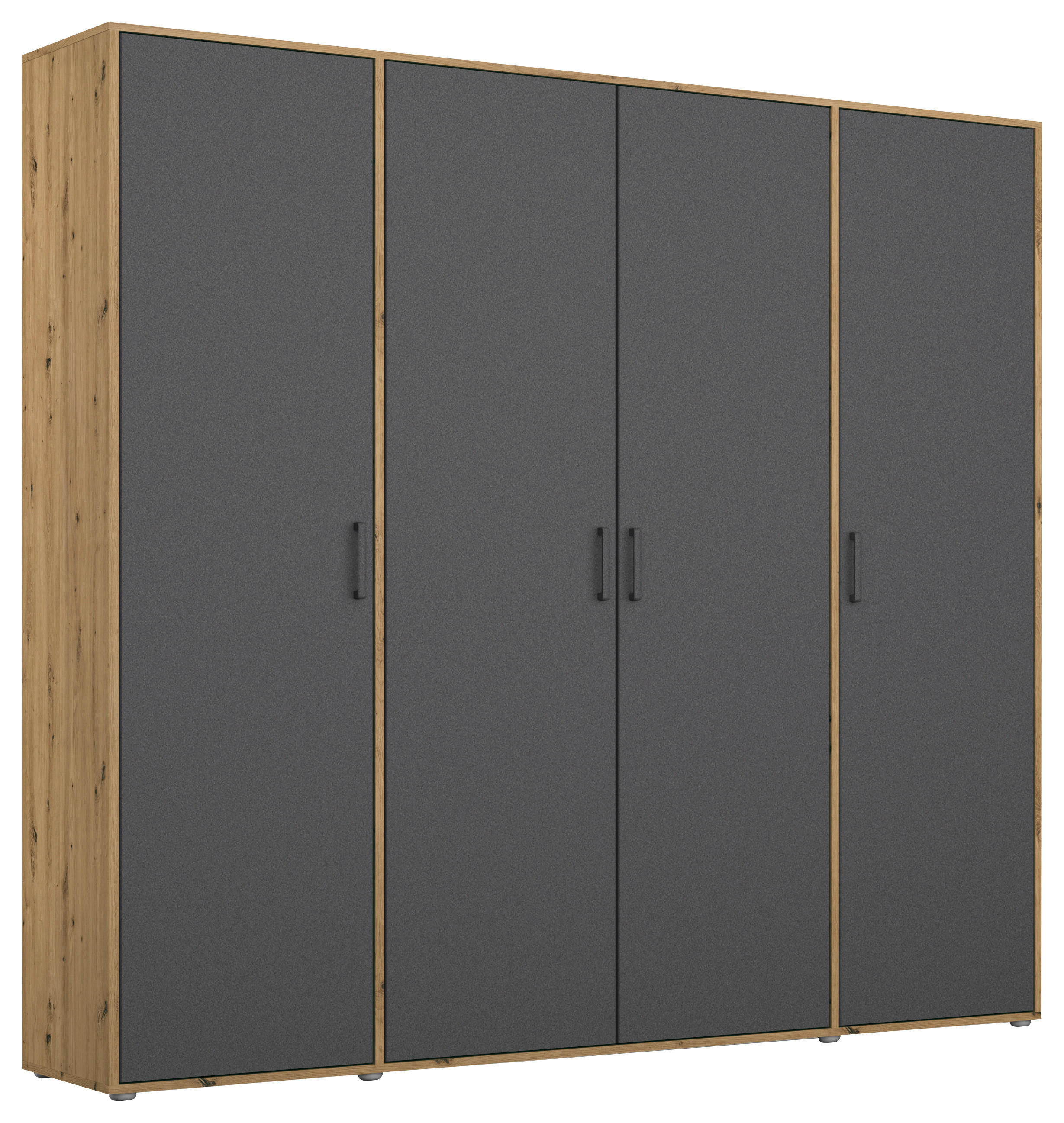 Rauch Möbel ŠATNÍ SKŘÍŇ S OTOČNÝMI DVEŘMI, šedá, dub artisan, 187/194/53 cm