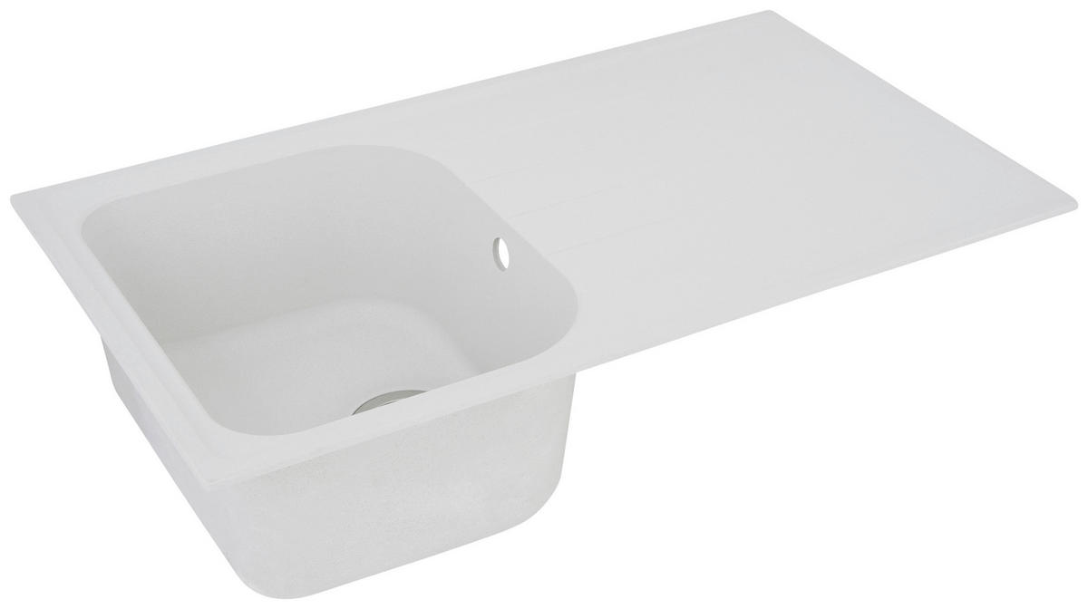 SPÜLE 1725ORLANDO86X50W  - Weiß, Trend, Stein (86/20,9/50cm) - Respekta