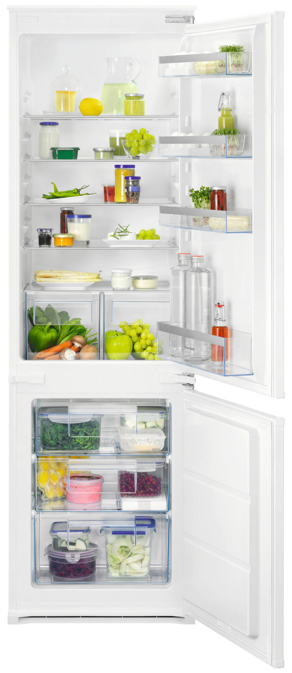 KYL-/FRYSKOMBINATION DKBB2517SK  - vit, Basics, metall/glas (54/177,2/54,9cm) - Dieter Knoll