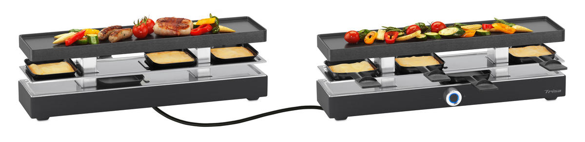 RACLETTE-GRILL  - Anthrazit, Design, Kunststoff (45,5/11/13,9cm) - Trisa Electronics