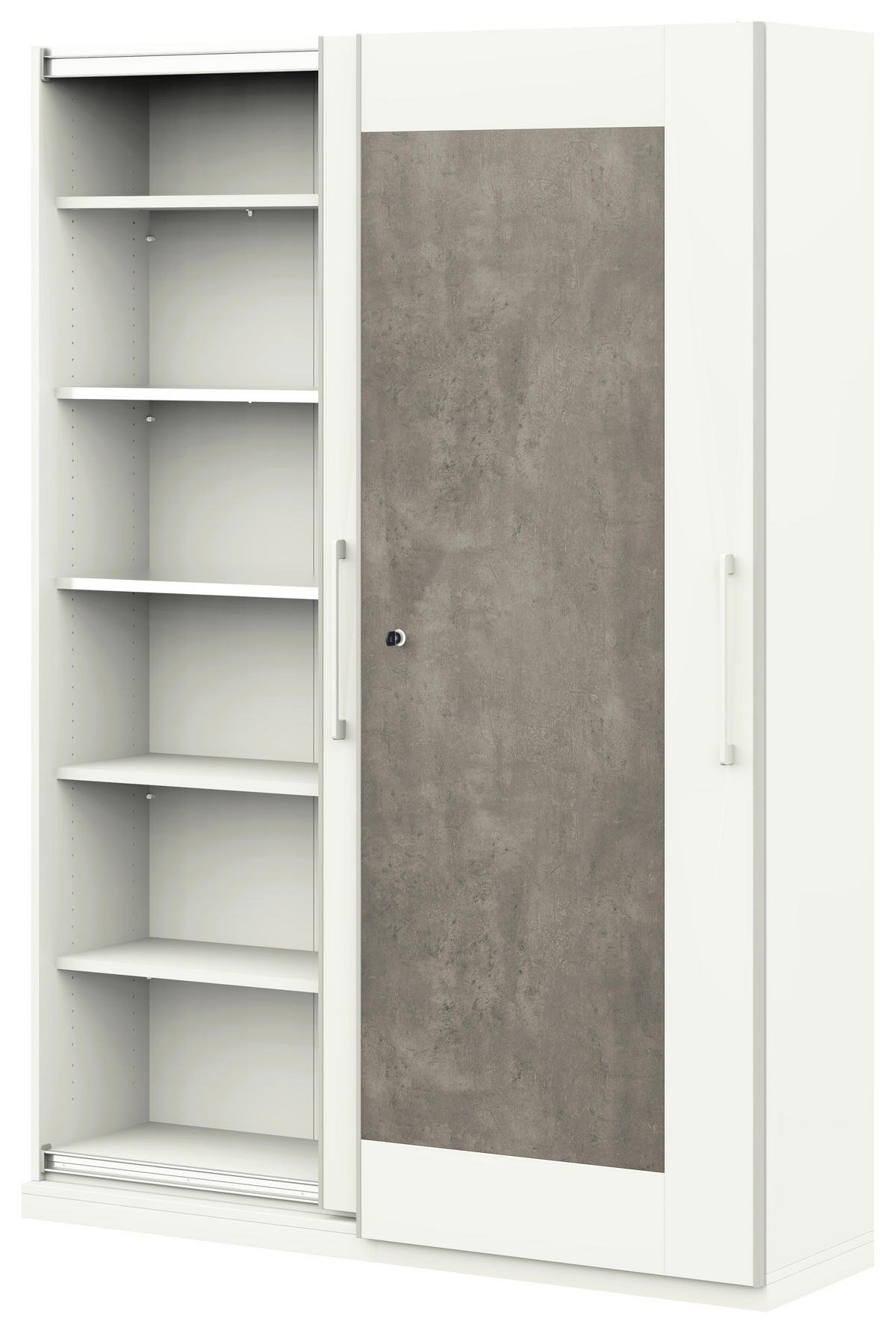 AKTENSCHRANK Weiß  - Weiß, Basics, Holzwerkstoff (160/220,5/42,6cm) - Moderano