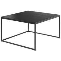 COUCHTISCH JUSTB! Eiche furniert 75/75/43 cm rechteckig Anthrazit, Schwarz  - Anthrazit/Schwarz, Design, Holz/Metall (75/75/43cm) - Musterring