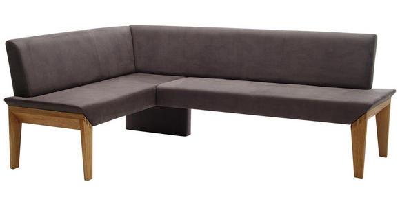 ECKBANK 162/243 cm in Eichefarben, Grau - Eichefarben/Grau, KONVENTIONELL, Holz/Textil (162/243cm) - Venda