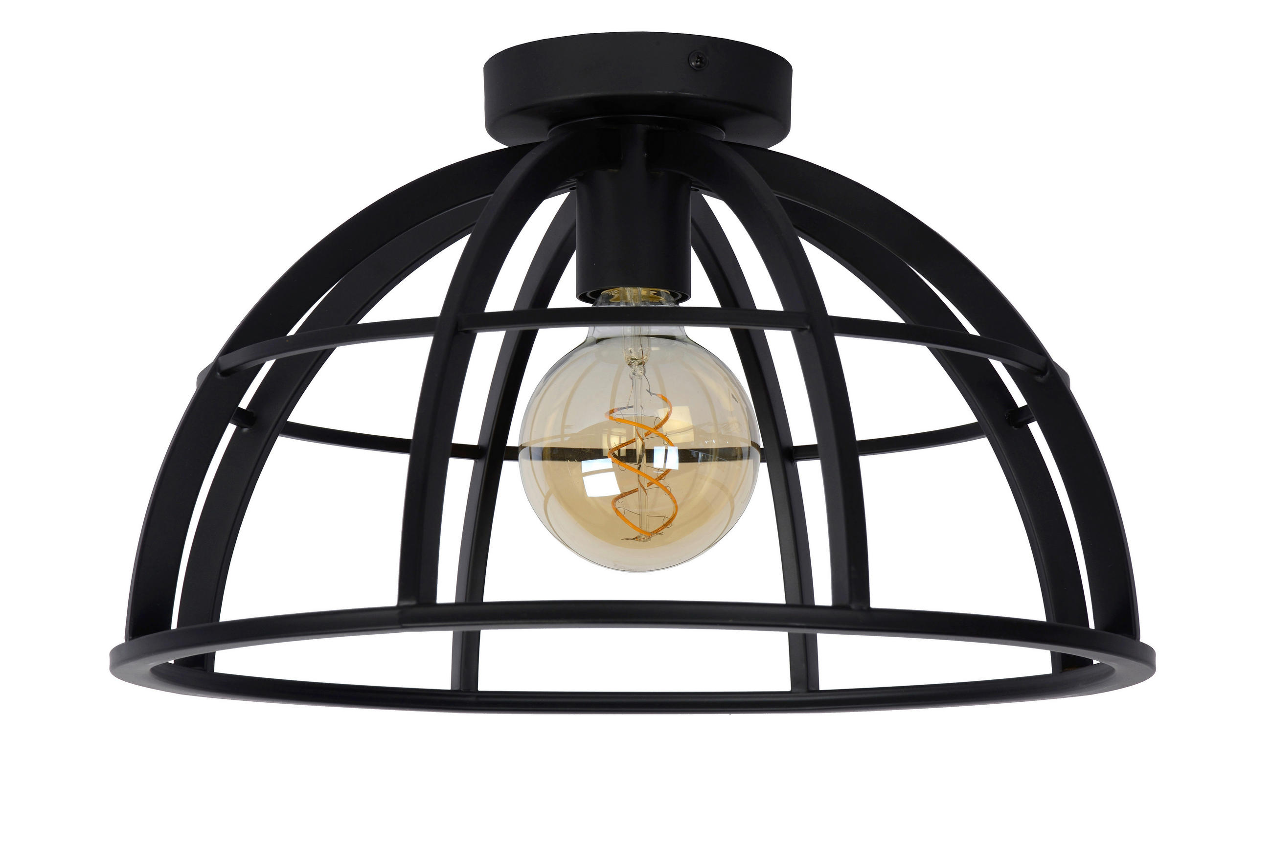 LED-DECKENLEUCHTE    40/40/24 cm  - Schwarz, Konventionell, Metall (40/40/24cm) - Lucide