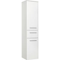 MIDISCHRANK 30/141/33 cm  - Chromfarben/Weiß Hochglanz, KONVENTIONELL, Glas/Holzwerkstoff (30/141/33cm) - Carryhome