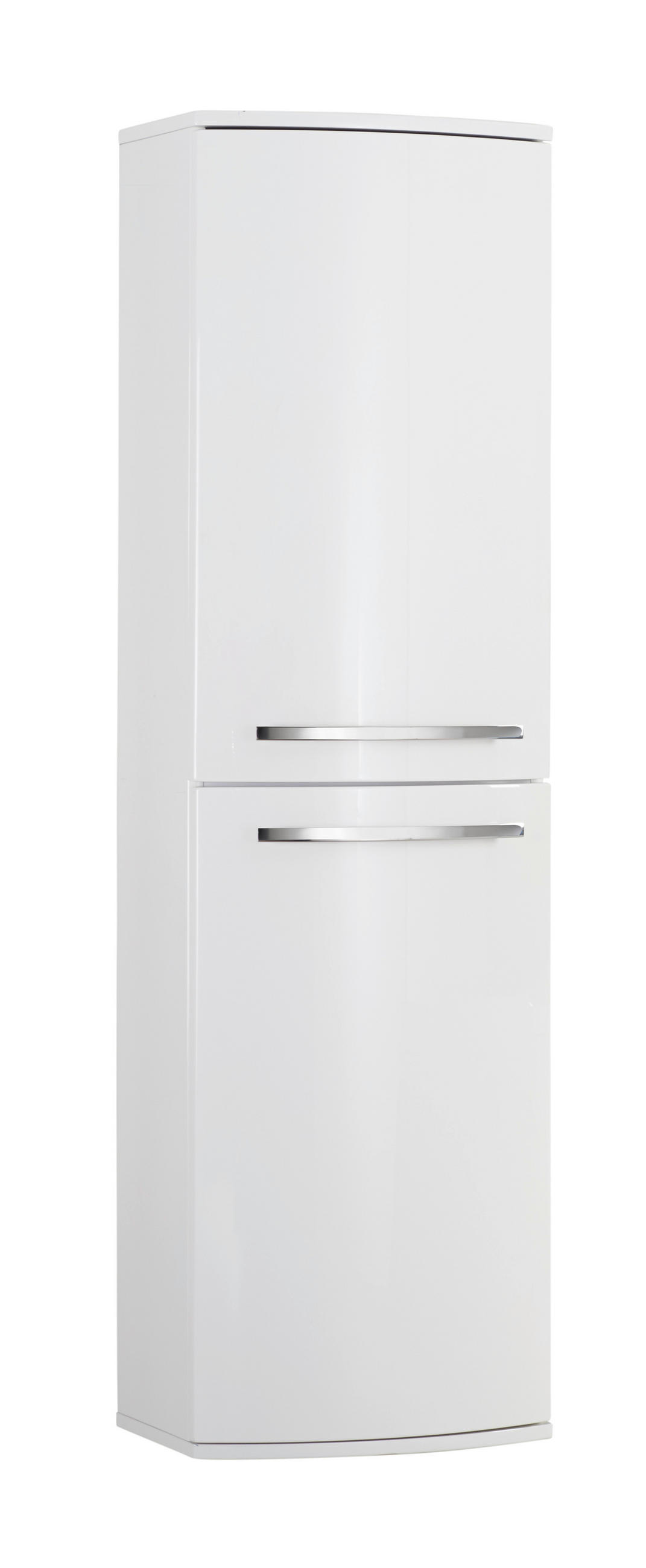 Dulap Mediu 40/140/33 cm  - alb/culoare crom, Konventionell, metal/material pe bază de lemn (40/140/33cm) - Xora