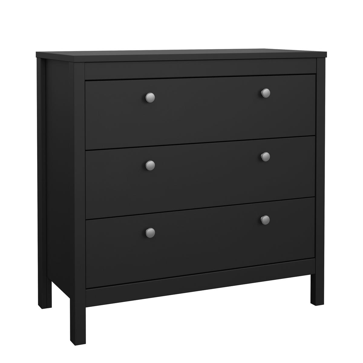 KOMODA, černá, 82,3/79,7/38,4 cm - barvy stříbra/černá, Moderní, kov/kompozitní dřevo (82,3/79,7/38,4cm) - MID.YOU