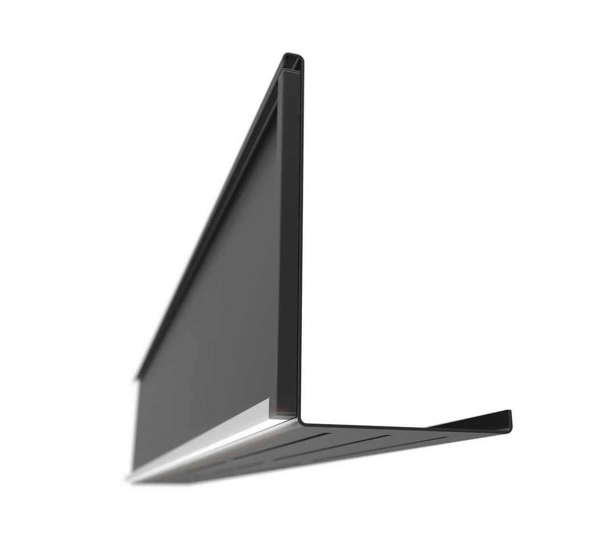 POLIČNI ELEMENT crna  - crna, Osnovno, metal (225/12/20cm) - Visiona