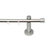 VORHANGSTANGE 225 cm  - Chromfarben, KONVENTIONELL, Metall (225cm)
