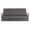 SCHLAFSOFA Webstoff Graphitfarben  - Graphitfarben/Naturfarben, Design, Holz/Textil (220/90/90cm) - P & B