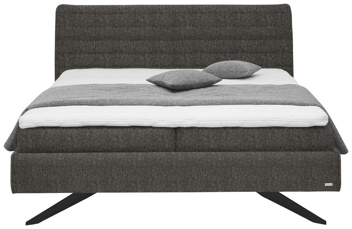POLSTERBETT 180/200 cm  in Graubraun  - Weiss/Graubraun, Design, Holzwerkstoff/Kunststoff (180/200cm) - Dieter Knoll