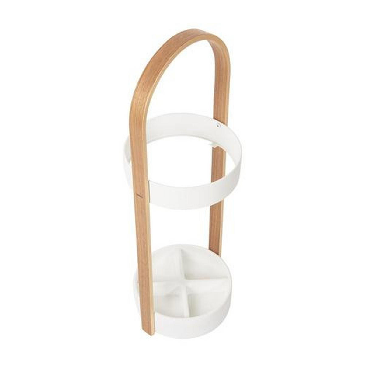 SCHIRMSTÄNDER Holz, Metall, Kunststoff Weiß, Eschefarben  - Eschefarben/Weiß, Basics, Holz/Kunststoff (24/68/22cm) - Umbra