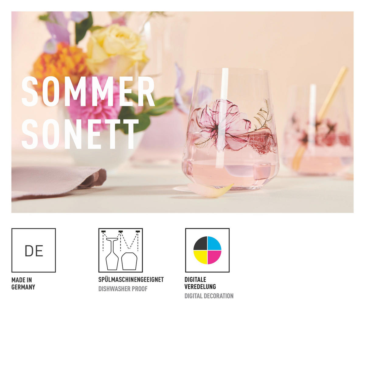 GLÄSERSET Sommersonett Allround  2-teilig  - Pink/Transparent, Trend, Glas (9,2/11,0cm) - Ritzenhoff