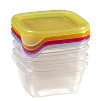 SET POSUDA ZA ČUVANJE NAMIRNI    - višebojno/prozirno, Basics, plastika (10,5/9,8/10,5cm) - Curver