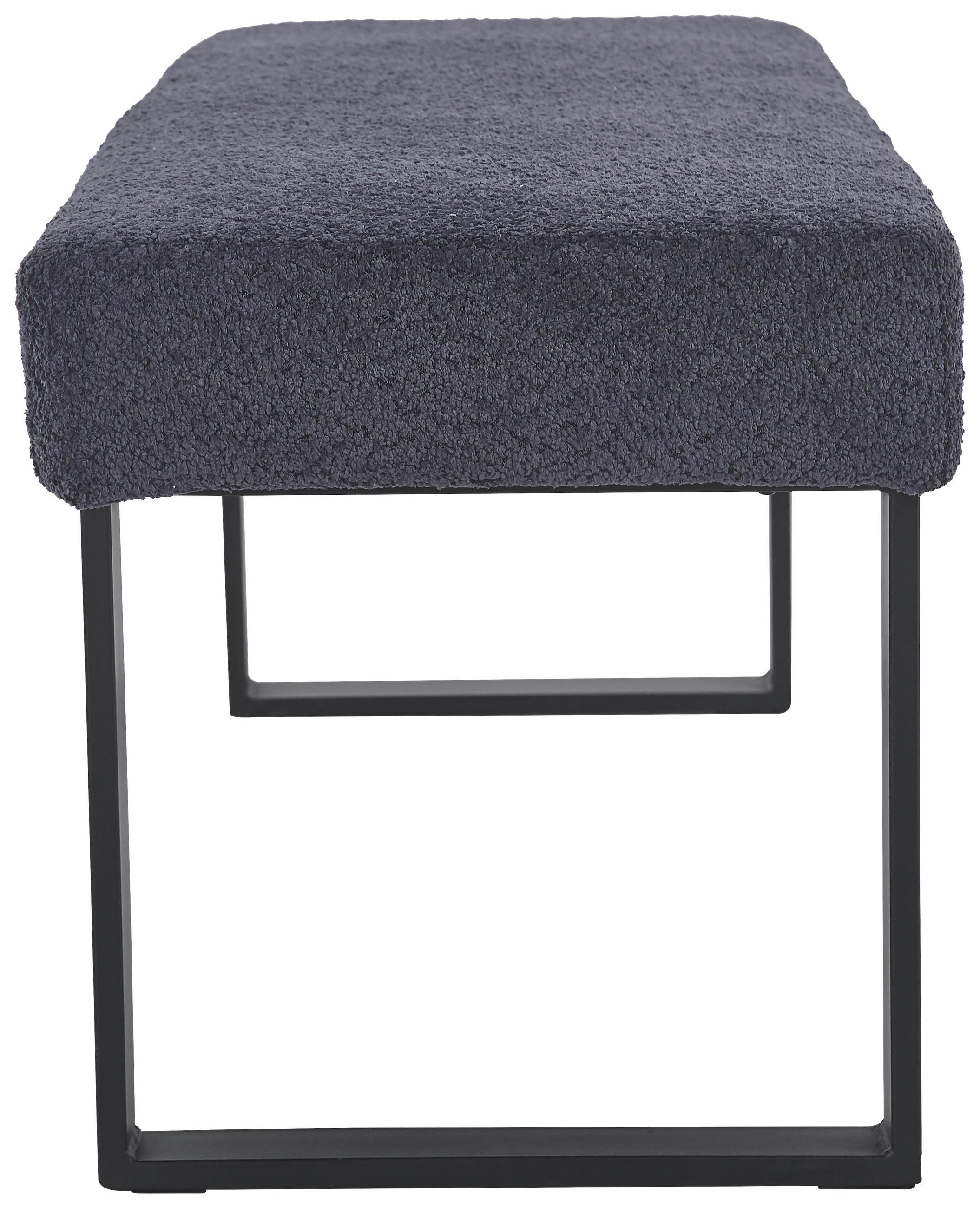 SITZBANK in Metall, Textil Dunkelgrau  - Dunkelgrau/Schwarz, KONVENTIONELL, Textil/Metall (140/49/47cm) - MID.YOU