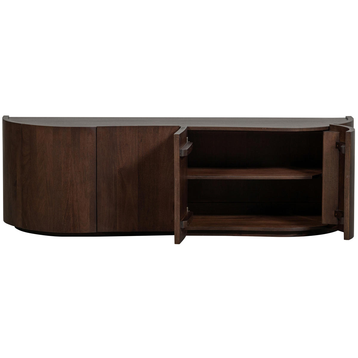 KOMMODE Sense  in 160/50/46 cm  - Walnussfarben, Design, Holz (160/50/46cm) - Livetastic