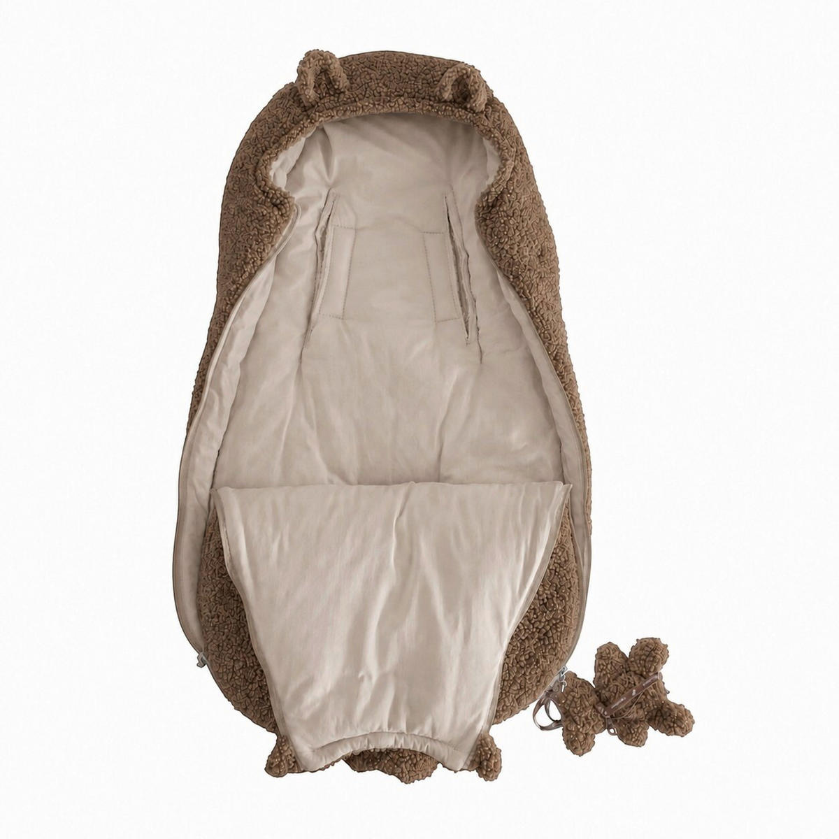 EINSCHLAGDECKE      - Creme/Cappuccino, Trend, Textil (75/40/6cm) - Jimmylee