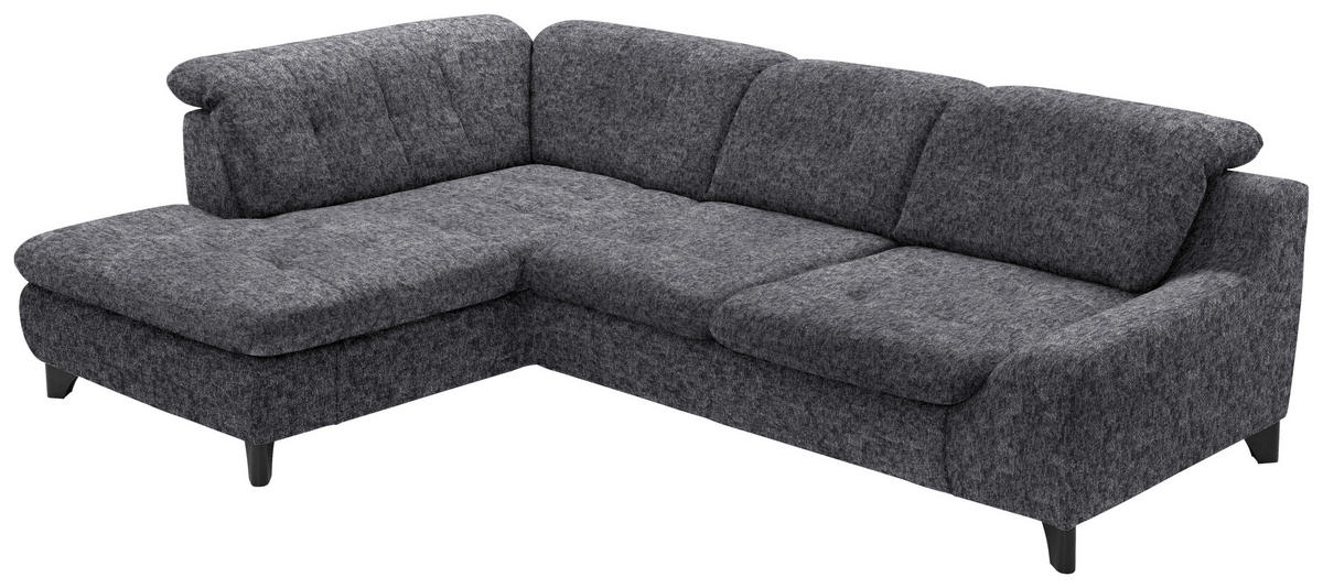 HÖRNSOFFA i chenille antracit  - svart/antracit, Klassisk, metall/textil (200/281cm) - MID.YOU