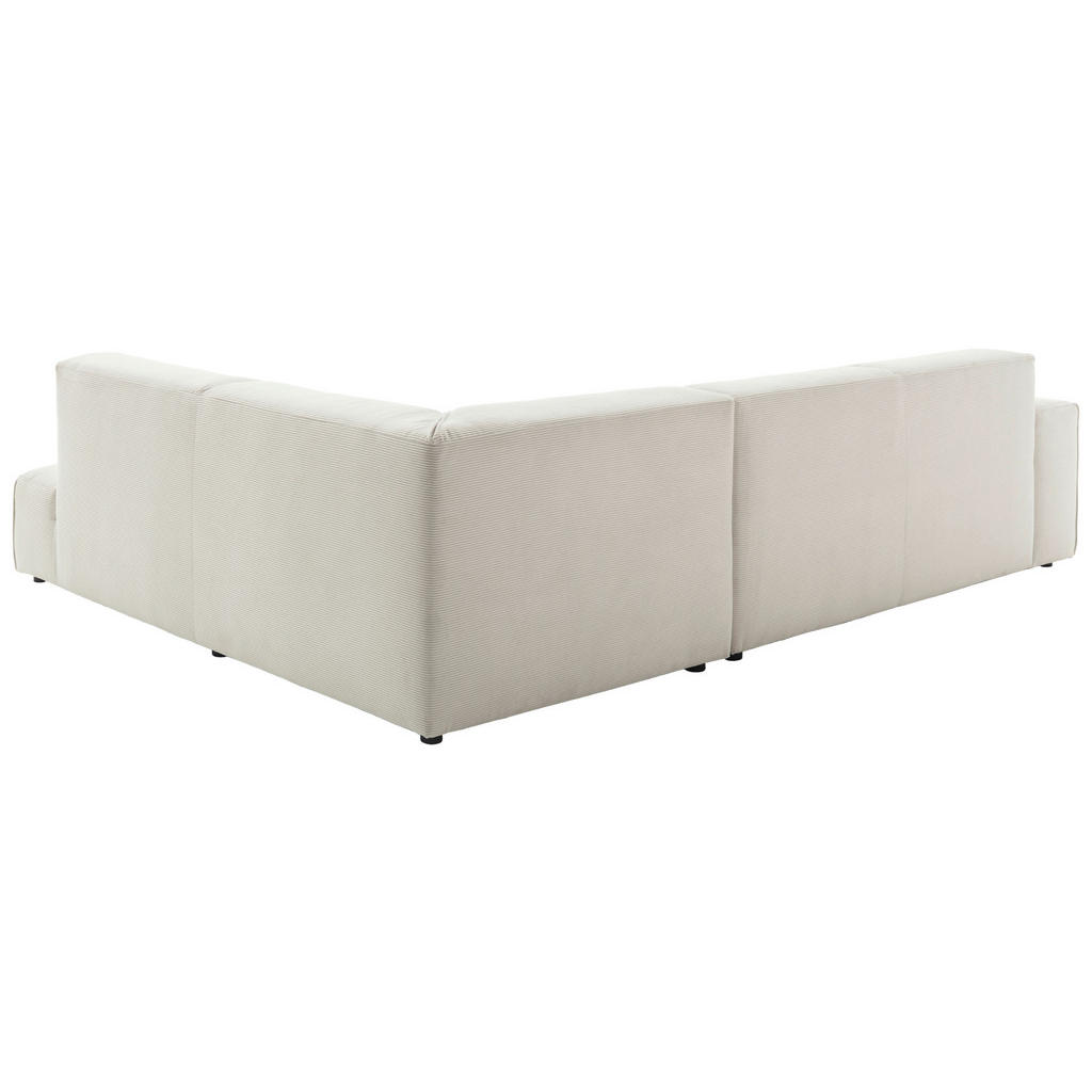 Thumbnail - Pure Home Lifestyle Ecksofa, Weiß, Textil, 3-Sitzer, L-Form, Ottomane rechts, 270x210 cm, Goldenes M, Oeko-Tex® Standard...