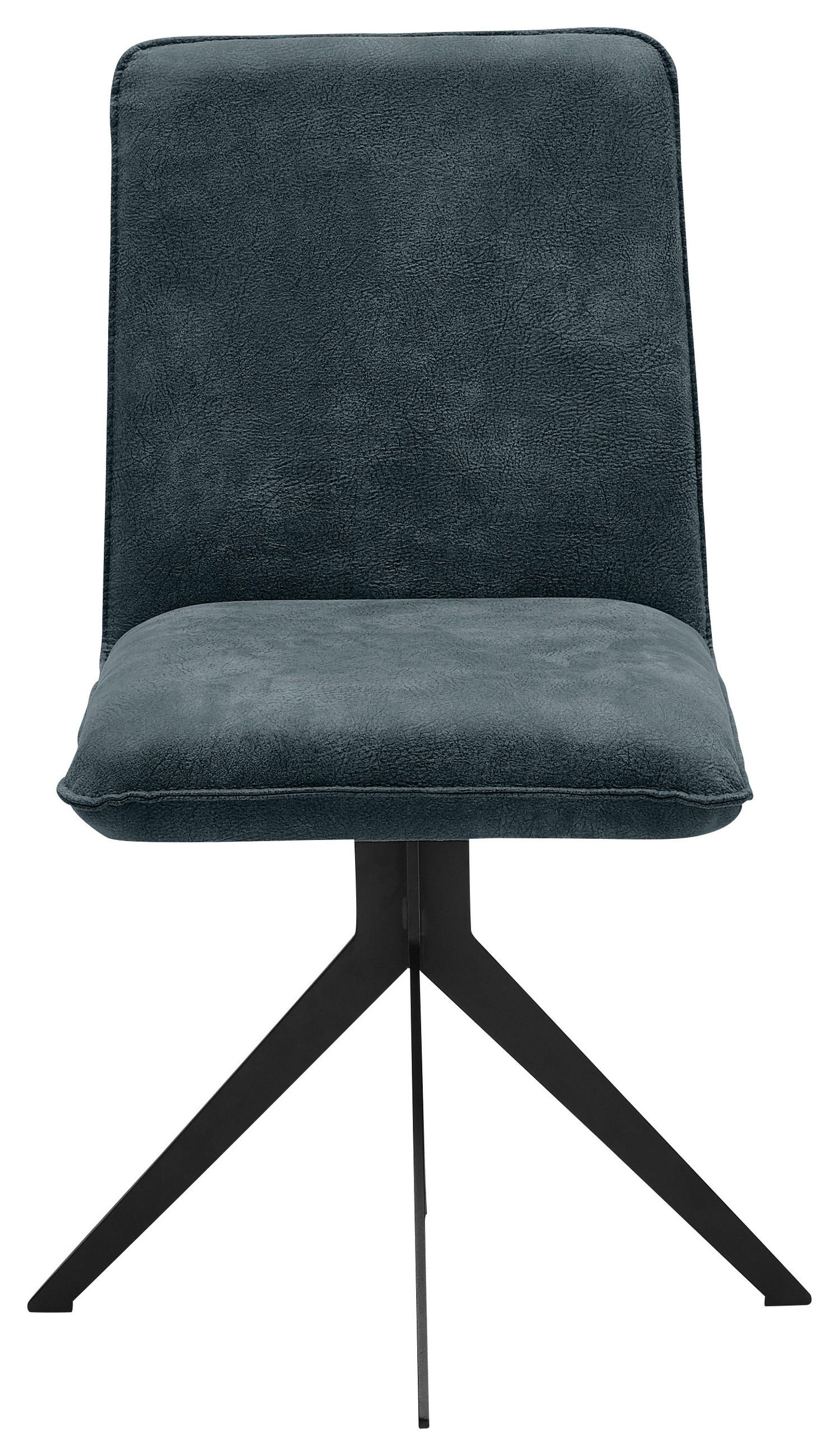 STUHL Lederlook Schwarz, Petrol  - Petrol/Schwarz, Design, Textil/Metall (46,5/87/64cm) - Voleo