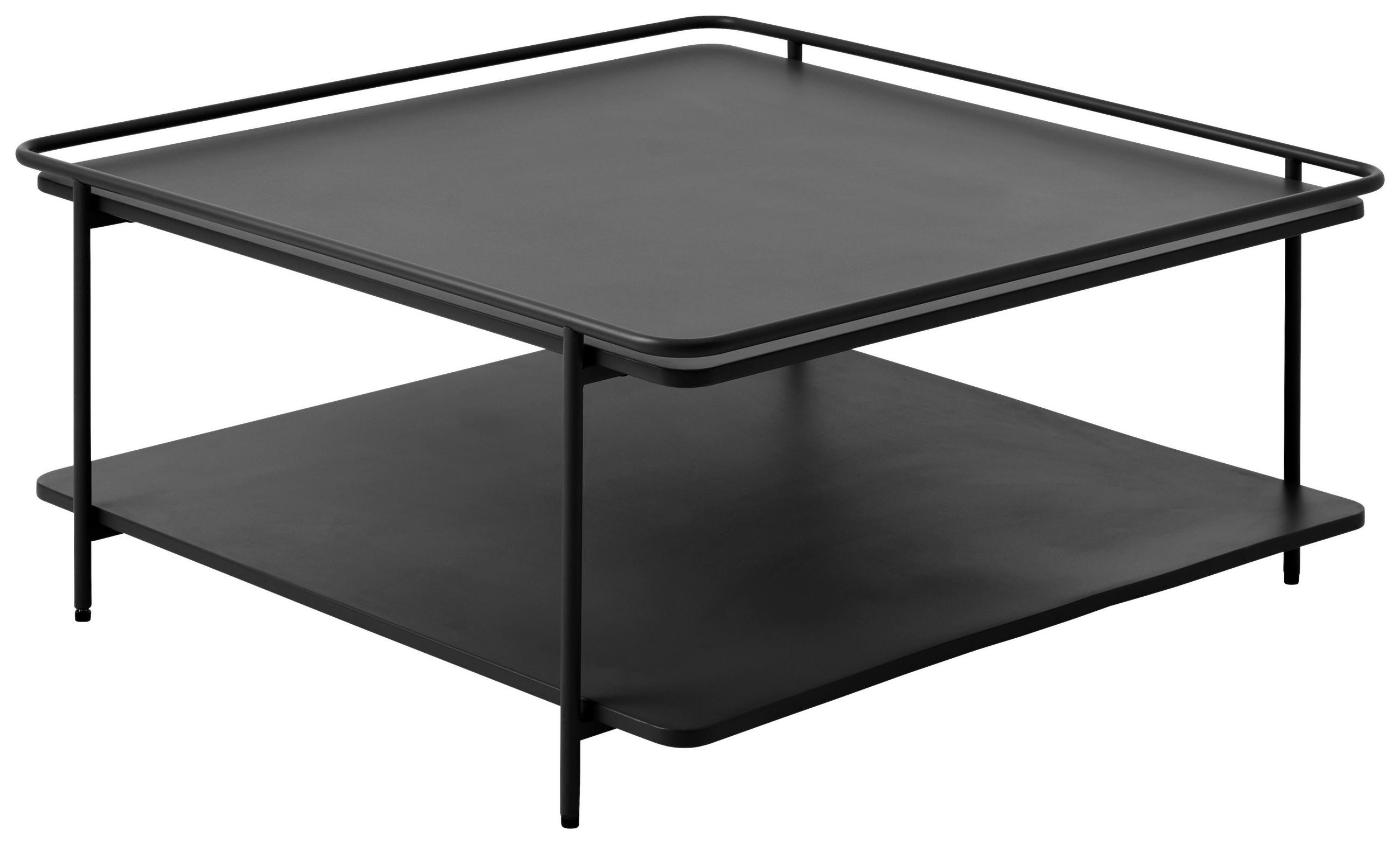 COUCHTISCH 75/75/34,3 cm rechteckig Schwarz  - Schwarz, Basics, Metall (75/75/34,3cm) - Xora