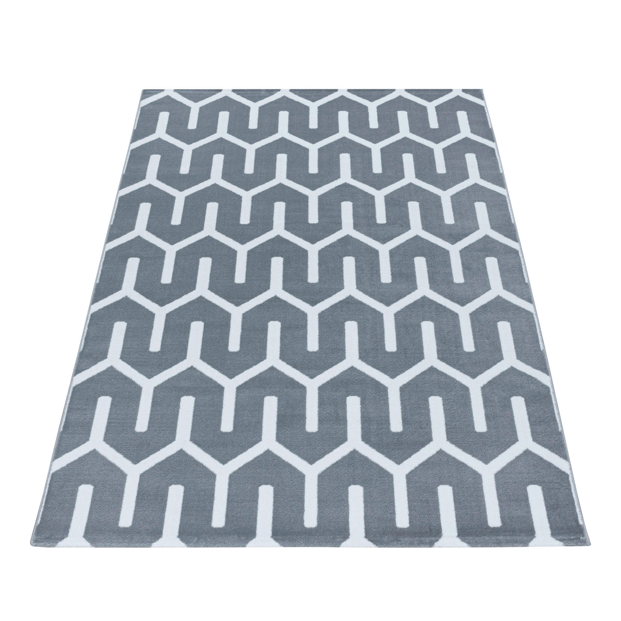 VÄVD MATTA 80/150 cm COSTA 3524 GREY  - grå, Design, textil (80/150cm)
