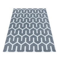VÄVD MATTA 140/200 cm Costa 3524 Grey  - grå, Design, textil (140/200cm)