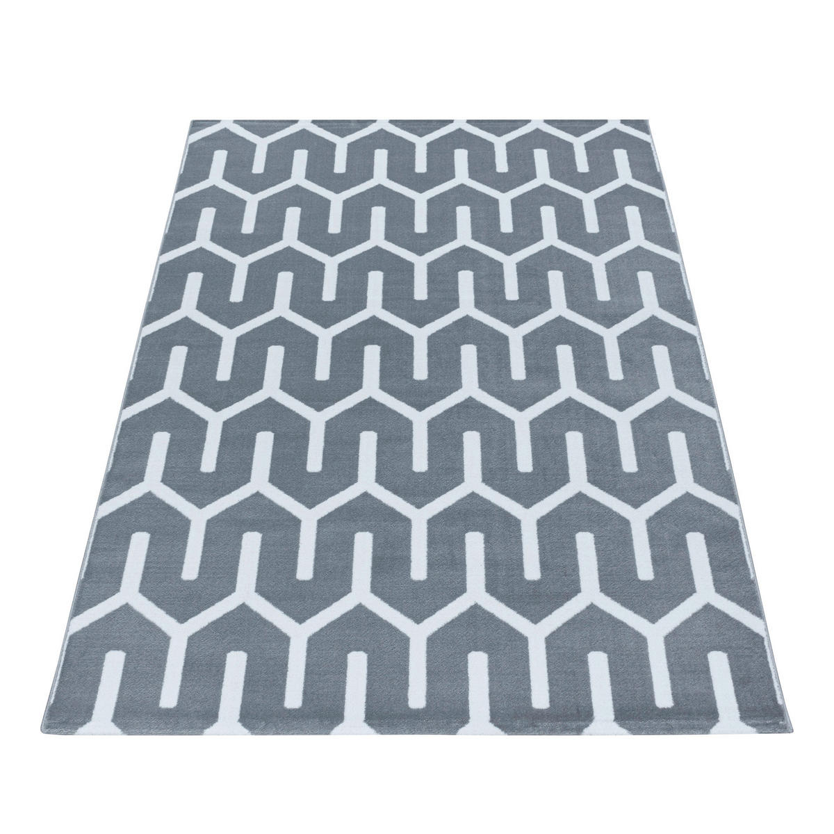 VÄVD MATTA 140/200 cm Costa 3524 Grey  - grå, Design, textil (140/200cm)