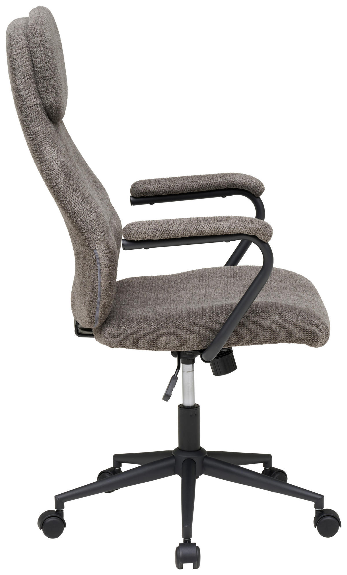 DREHSTUHL Webstoff Schwarz, Taupe  - Taupe/Schwarz, MODERN, Kunststoff/Textil (60/108-116/67cm) - MID.YOU