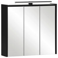 SPIEGELSCHRANK 65/62,7/16 cm  - Schwarz, MODERN, Glas/Holzwerkstoff (65/62,7/16cm) - Stylife