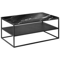 COUCHTISCH 100/60/41,5 cm rechteckig Schwarz  - Schwarz, Design, Stein/Metall (100/60/41,5cm) - Johann Jakob