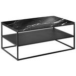 COUCHTISCH in Metall 100/60/41,5 cm  - Schwarz, Design, Stein/Metall (100/60/41,5cm) - Johann Jakob