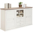 KOMMODE in 160/89/43 cm - Weiß/Grau, Design, Holzwerkstoff/Metall (160/89/43cm) - Hom`in