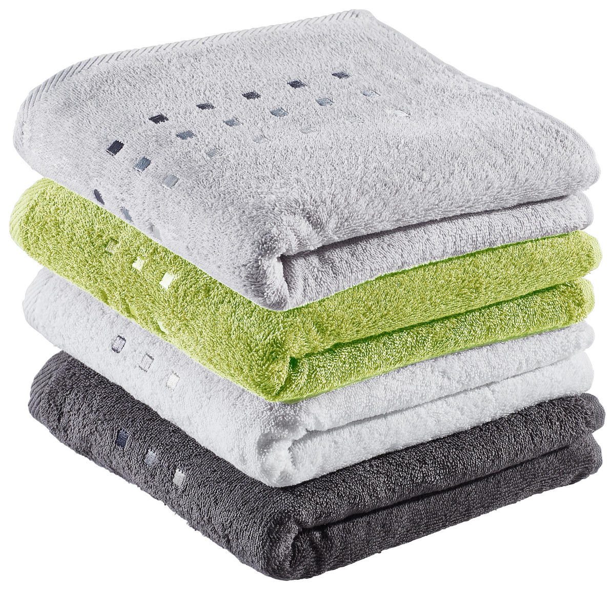 HANDTUCH Quattro Hellgrün  - Hellgrün, Basics, Textil (50/100cm) - Esposa