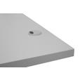 SCHREIBTISCH höhenverstellbar, Kabeldurchlass, Memoryschalter  - Silberfarben/Hellgrau, Basics, Holzwerkstoff/Metall (160/77/75-118cm) - Xora