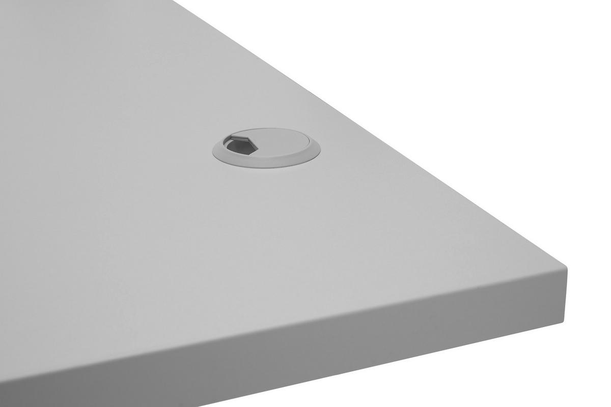 PISAĆI STOL  svijetlo siva  metal, drvni materijal  - srebrne boje/svijetlo siva, Basics, drvni materijal/metal (160/77/75-118cm) - Xora