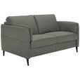 2,5-SITZER Latina in Echtleder Dunkelgrau   - Dunkelgrau/Schwarz, Design, Leder/Metall (164/84/99cm) - Dieter Knoll