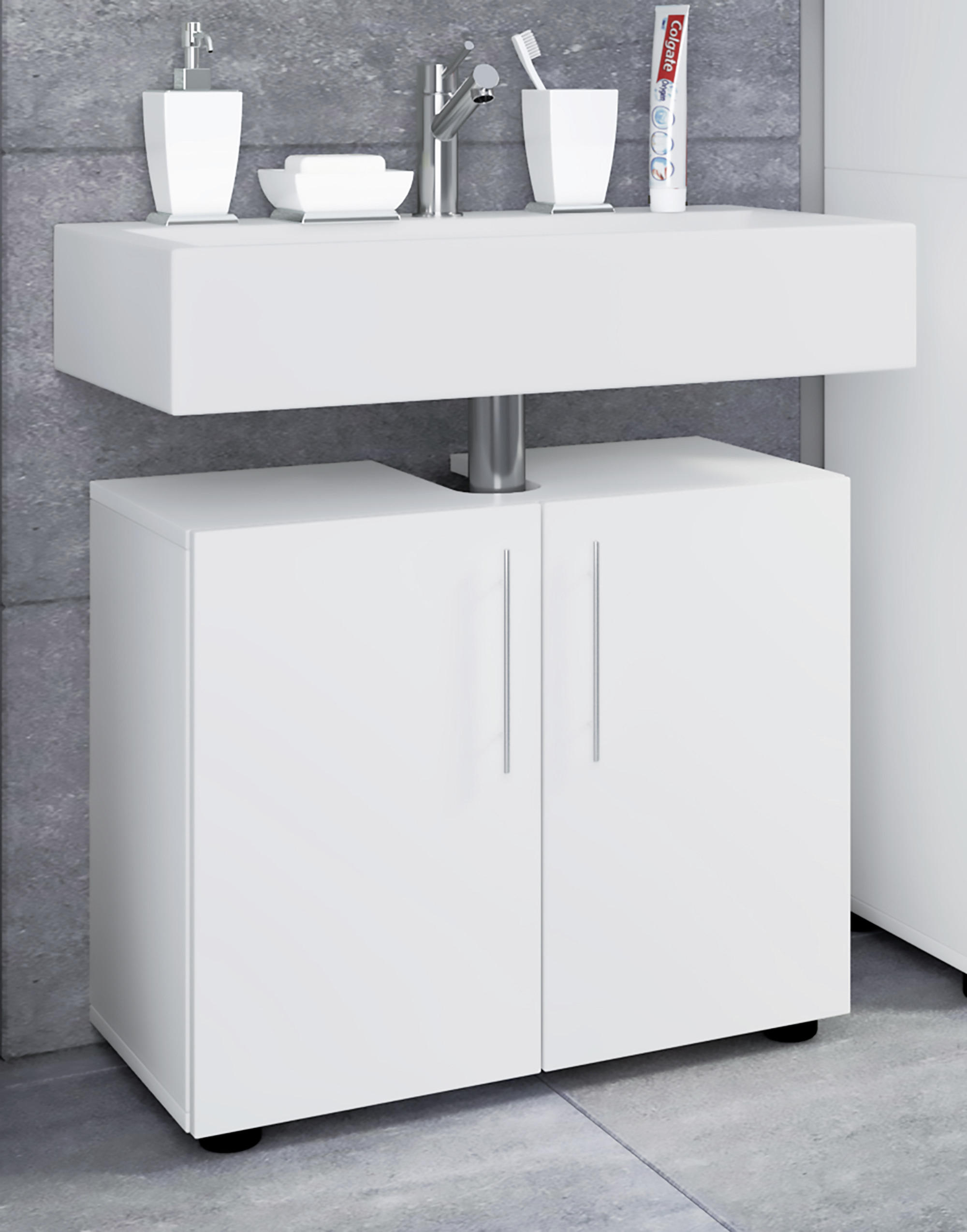 WASCHBECKENUNTERSCHRANK 60,2/50,7/29,6 cm - Schwarz/Weiß, MODERN, Holzwerkstoff/Kunststoff (60,2/50,7/29,6cm) - MID.YOU