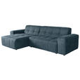ECKSOFA Petrol Webstoff  - Petrol/Schwarz, KONVENTIONELL, Kunststoff/Textil (301/160cm) - Carryhome